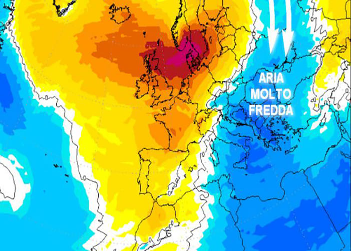 Meteo Sud, temperature in picchiata nel fine settimana